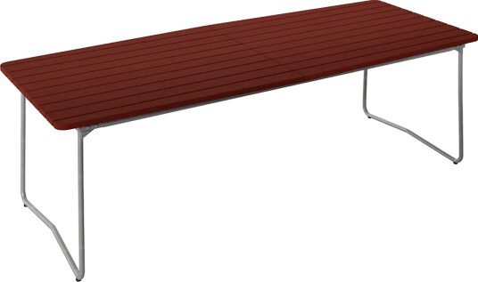 Grythyttan Stålmöbler B31 bord 230 cm Mørkerød / Varmgalvanisert