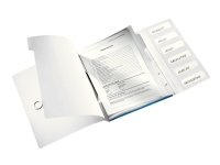 Leitz WOW - Klassifikasjonsmappe - 6 rom - 6 deler - for A4 - kapasitet: 200 ark - med fliker - metallic blå