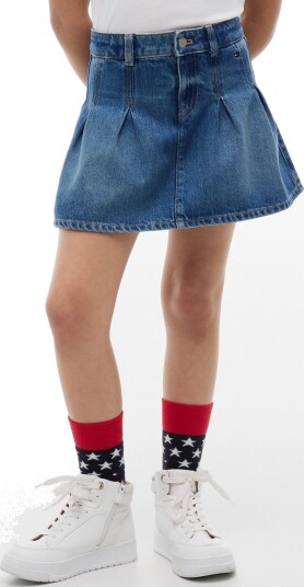 Tommy Hilfiger Denim Pleated Skirt Blue 46