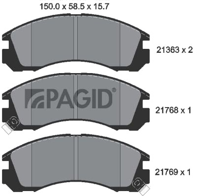 PAGID T3025N Bremseklosser