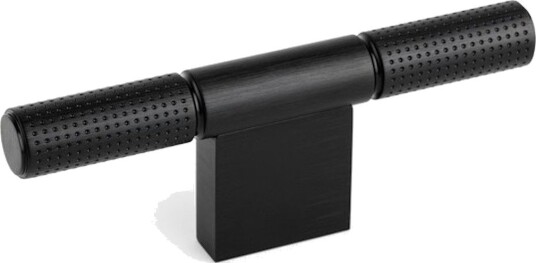 Knott Beslag Design T Point Børstet Sort