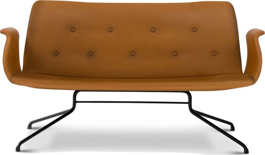 Bent Hansen Primum Sofa med Armlener Sort/ Konjakk