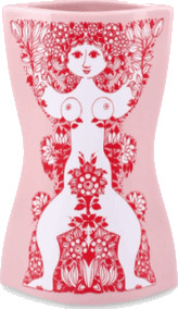 Bjørn Wiinblad Nina Vas H16.5 Cm Pink/Röd Pink 16.5 CM Bjørn Wiinblad Nina Vas H16.5 Cm Pink/Röd Pink 16.5 CM