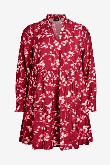 Zizzi Kjole eMiona L/S Abk Dress Flerfarget