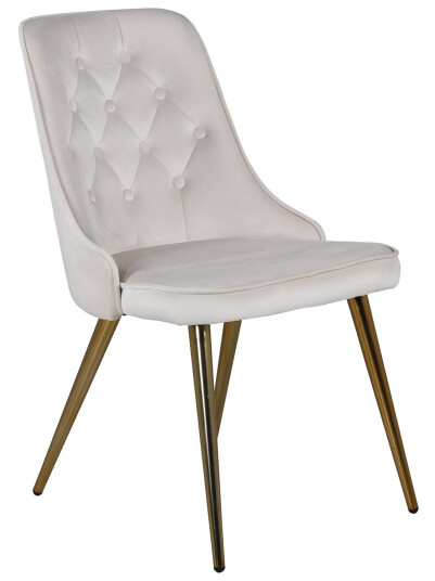 Venture Design Velvet deluxe spise stol Beige Fløyel/brons Beige