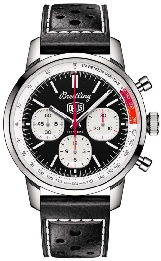 Breitling Herreklokke AB01765A1B1X1 Top Time Deus Sort/Lær Ø41 mm Breitling Herreklokke AB01765A1B1X1 Top Time Deus Sort/Lær Ø41 mm
