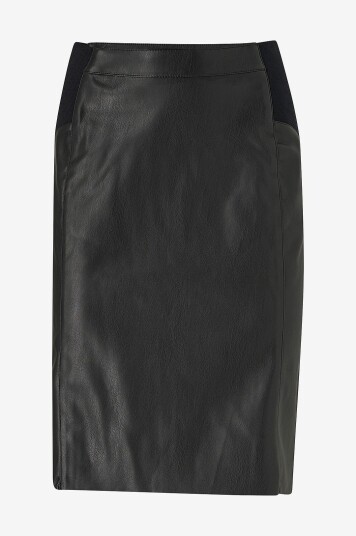 Vero Moda Skjørt vmButtersia HW Coated Skirt Svart Vero Moda Skjørt vmButtersia HW Coated Skirt Svart