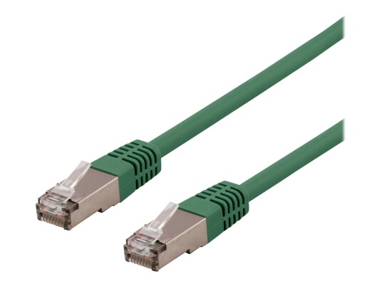 Deltaco S/FTP Cat6 Koblingskabel 2m Grønn - Halogenfri