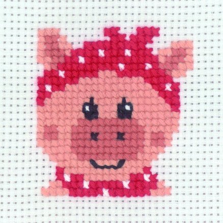 Permin broderisett grå 8x8 cm