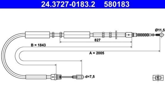 Bremsewire ATE 24.3727 0183.2