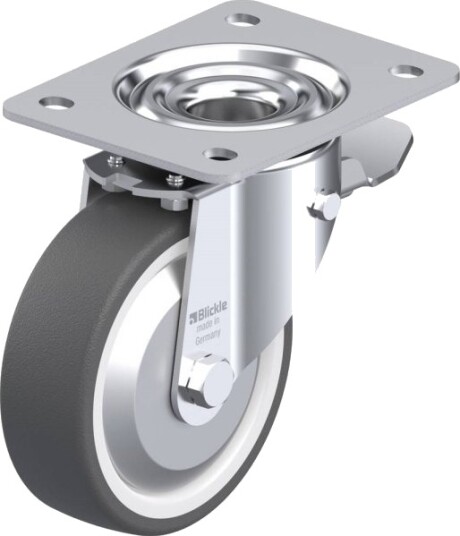 Blickle 750423 Lk-Poth 125R-3-St-Fa Styrehjul Med Brems Hjuldiameter 125 Mm Bæreevne (Maks.) 350 Kg 1 Stk