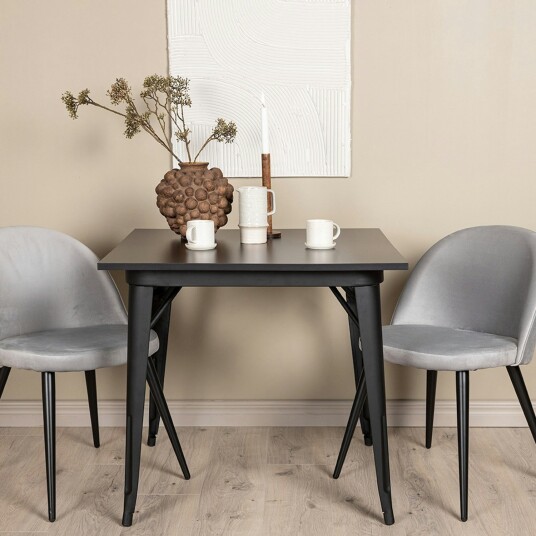 Venture Home Spisegruppe Venture Home Tempe med 2 Velvet Stoler GR22937