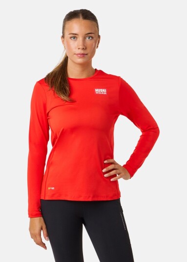 Huski Wear W Active Top LS Huski Red XS Trenings t shirts