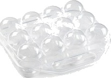 America Eggekartong 12 egg klar plast America Eggekartong 12 egg klar plast