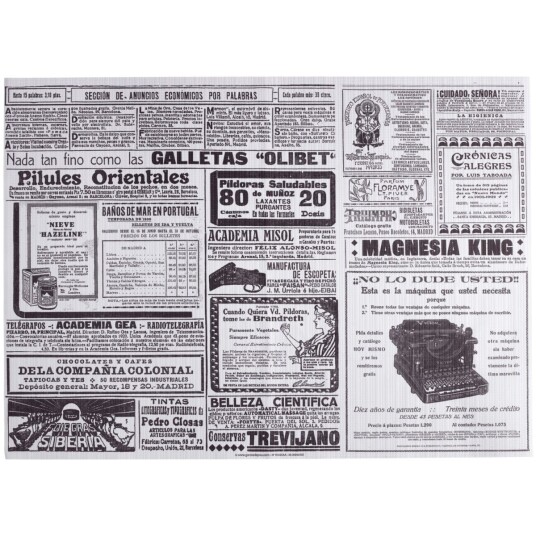 Garcia De Pou Bordbrikke Menulo; 31x43 cm (BxL); Svart/Hvit; 500 Stykk / Forpakning