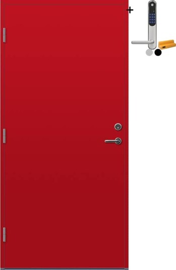 Ytterdør Bygg1 Moss med Yale Doorman Classic Home