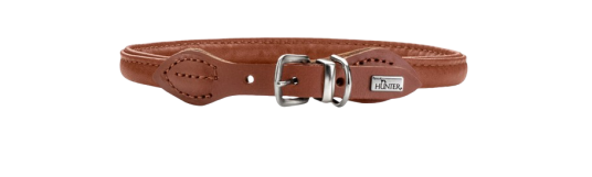 Hunter Hundehalsbånd R&S Canadian UP i Cowleather Cognac 45/S-M