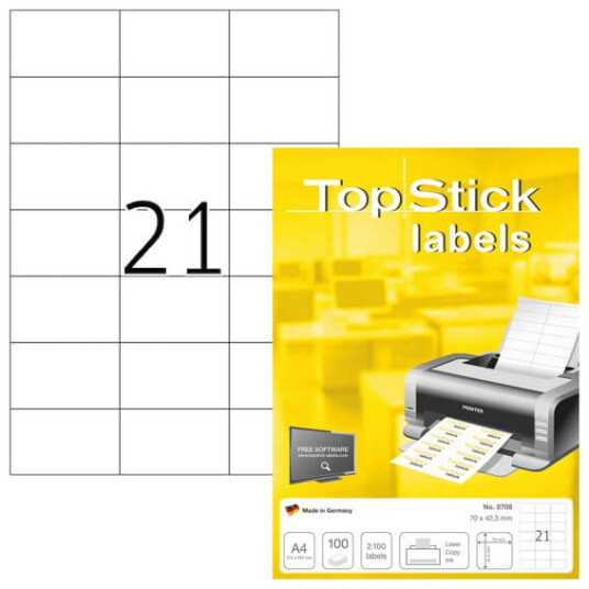 Herma Labels TopStick 70 X 42,3 mm 100 stk Herma Labels TopStick 70 X 42,3 mm 100 stk