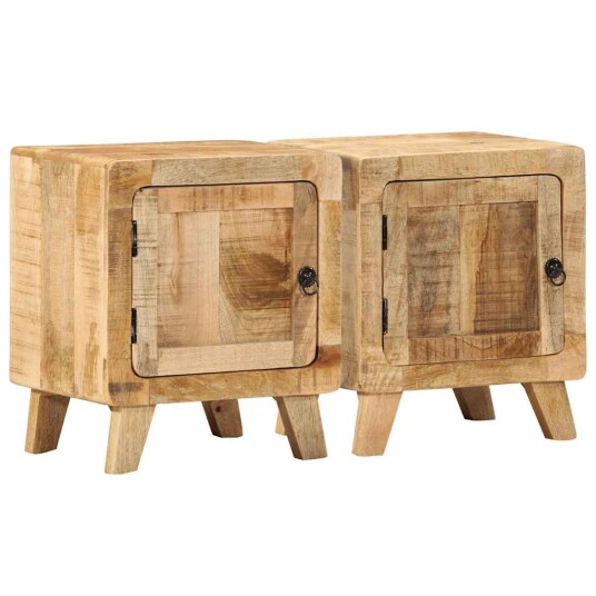  Nattskap 2 stk 40x32x46 cm grovt heltre mangotre