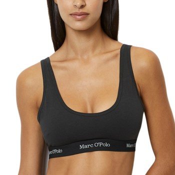 Marc O Polo Scoop Neck Bralette BH Svart bomull X-Large Dame