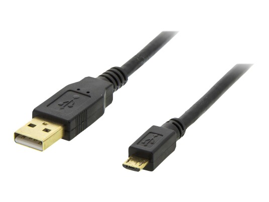 Deltaco Micro-USB 2.0 Kabel 1m - Hankjønn - Svart Deltaco Micro-USB 2.0 Kabel 1m - Hankjønn - Svart