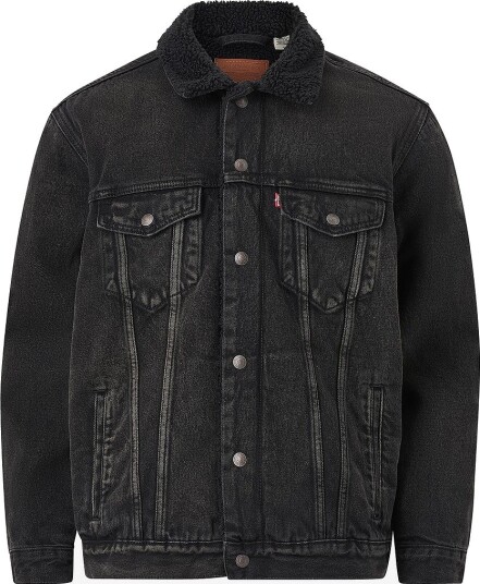 Levi's Denim jakke Relaxed Fit Sherpa Trucker Svart Levi's Denim jakke Relaxed Fit Sherpa Trucker Svart