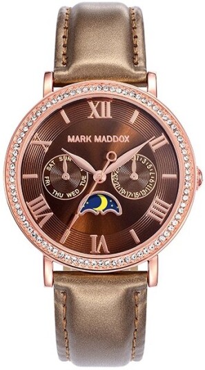 Mark Maddox Dameklokke MC0017 43 Classic Lær Ø37 mm