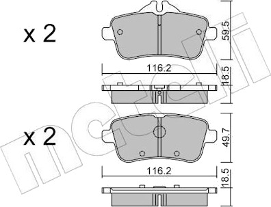 METELLI 22 0968 0 Bremseklosser