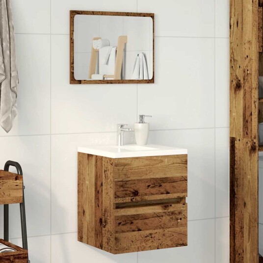 Vidaxl Baderomsvaskskap gammelt tre 41x38,5x45 cm konstruert tre 862539