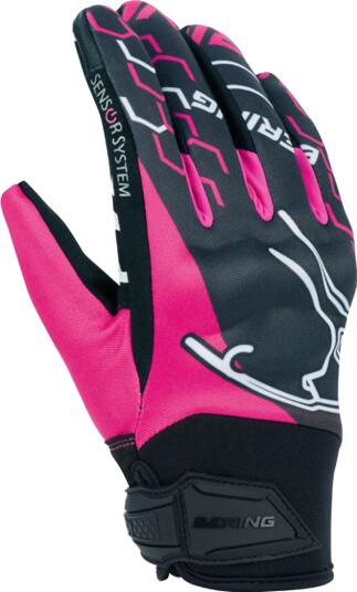 MC-Hansker Bering Lady Walshe Fuchsia /Svart XL MC-Hansker Bering Lady Walshe Fuchsia /Svart XL