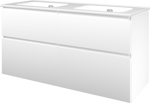 Sanibell Proline møbelpakke, 121x46 cm, matt hvit Sanibell Proline møbelpakke, 121x46 cm, matt hvit