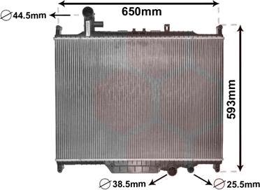 VAN WEZEL 02002225 Radiator motorkjøling VAN WEZEL 02002225 Radiator motorkjøling