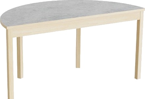 Bord Lovis 609 1200X600 Mm Højde 550 Mm Med Lysegrå Linoleum Birk Understel Bord Lovis 609 1200X600 Mm Højde 550 Mm Med Lysegrå Linoleum Birk Understel