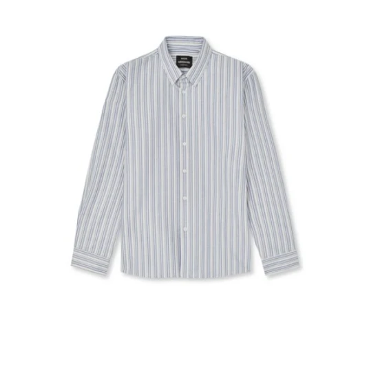 Mads Nørgaard Cotton Oxford Sune Stripe Shirt Bd Fav Blue S