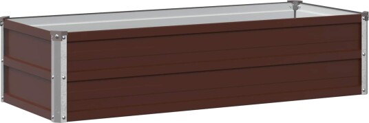 vidaXL Hevet Hagebed Brun 100 x 40 x 24 cm kaldvalset stål