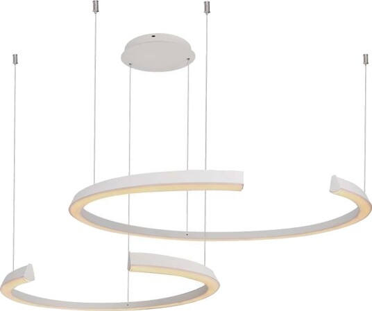 48W LED designer pendel   Hvit 4000K Triac dimbar to halvmåner   Dimbar : Dimbar Kulør : Nøytral