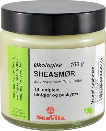 Sunvita økologisk sheasmør 100 gr Sunvita økologisk sheasmør 100 gr