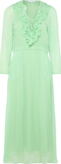 Coster Copenhagen Long Ruffle Dress   Green   40