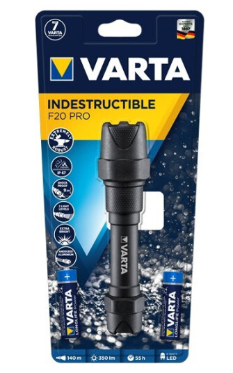 Varta Indestructible F20 Pro - Lommelykt - Led - 2-Modus - 6 W Varta Indestructible F20 Pro - Lommelykt - Led - 2-Modus - 6 W