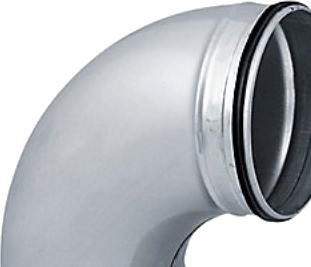Bøjning Ø125 90 Gr. Galvaniseret