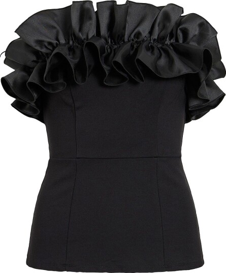 Vila - Topp Vilisse Strapless Top/Dc - Svart