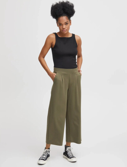 ICHI Ihkate Sus Wide Pa - Khaki green - XL ICHI Ihkate Sus Wide Pa - Khaki green - XL