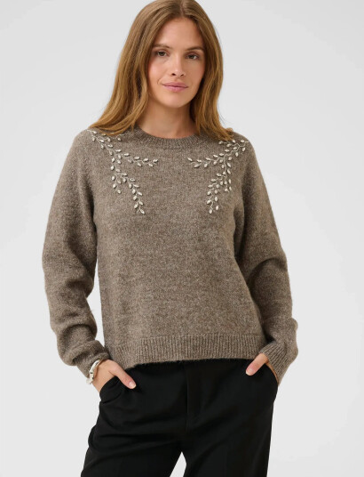 Culture Cuosana Kimmy Bling Pullover - Beige - XS Culture Cuosana Kimmy Bling Pullover - Beige - XS