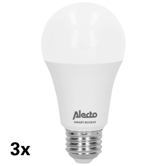 Alecto Smart LED fargelampe med Wi Fi 3 pakning