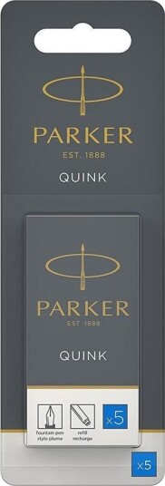 Parker Long Parker Quink Fyllepennpatroner, Blå, 5 Stk.