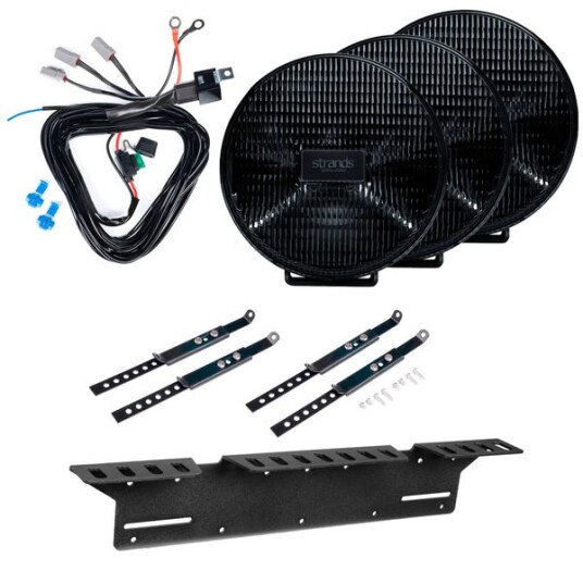 Ekstralys Strands Ize Led Og 9   Rund / 23 cm / 172 W 3 stk   Komplett pakke