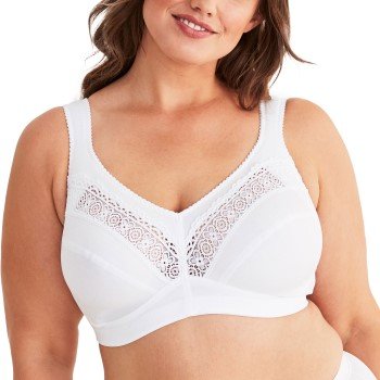 Swegmork BH Cotton Star Soft Bra Hvit bomull E 85 Dame Swegmork BH Cotton Star Soft Bra Hvit bomull E 85 Dame