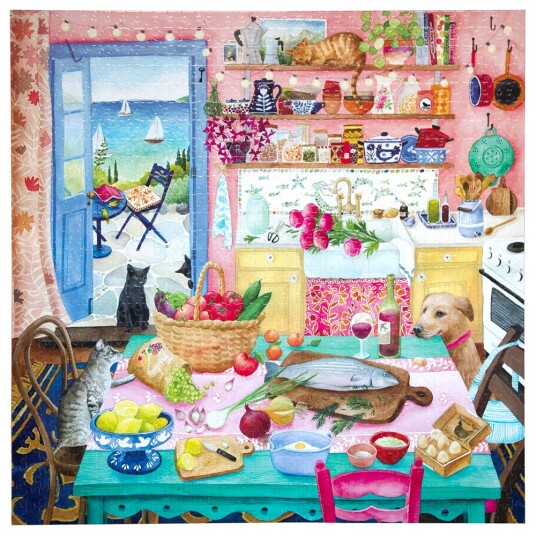 eeBoo Puzzle 1000 pcs Pink Kitchen EPZTPNK eeBoo Puzzle 1000 pcs Pink Kitchen EPZTPNK