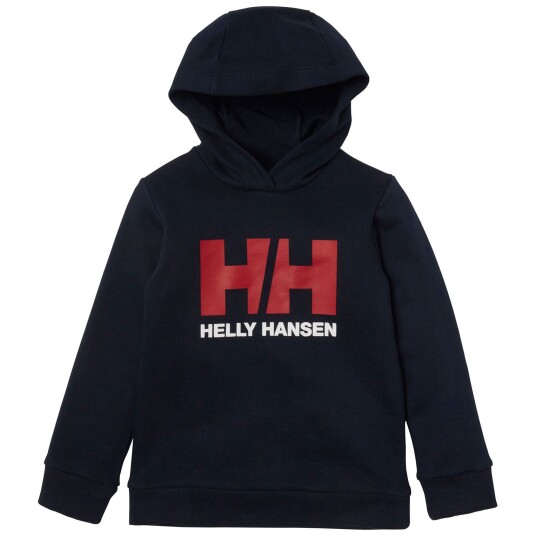 Helly Hansen Barn HH Logo Bomull Genser Hettegenser Marineblå 122/7 Marineblå122/7