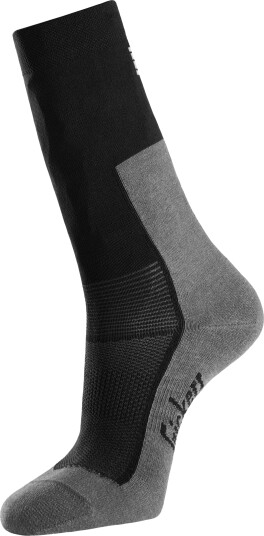 Snickers Workwear Strømpe 9220-2804 2-PAKNING, Svart/Grå 37–40